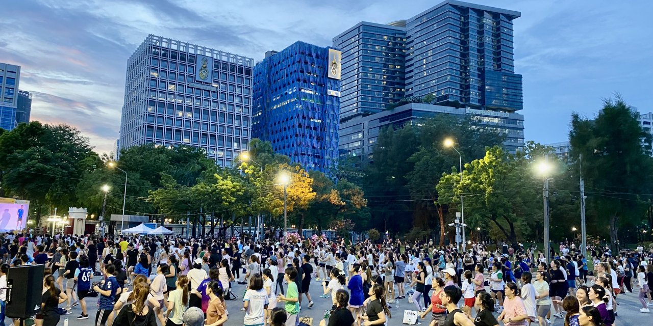 Park Aerobic Exercise in Bangkok